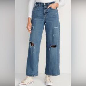 3/$20 Old Navy Blue Flare & Wide Leg Jeans